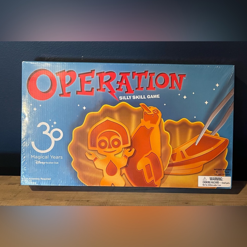 NWT Disneys 30th Vacation Club Operation Silly Skill Game. Smoke Free Home
